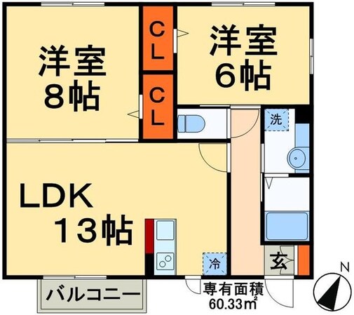 キャッスル冨士の物件間取画像